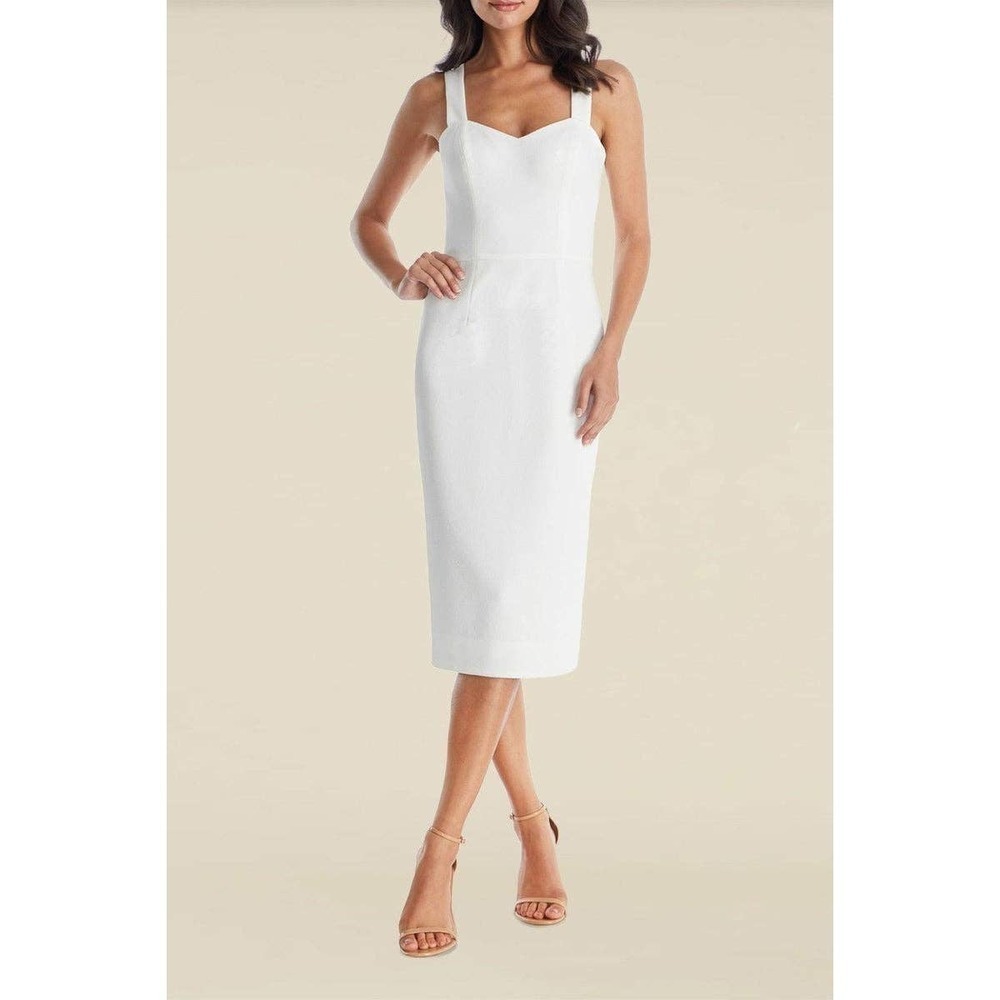 Dress The Population Nicole Sweetheart Neck Cocktail Dress Off White Sz 2XL NWT